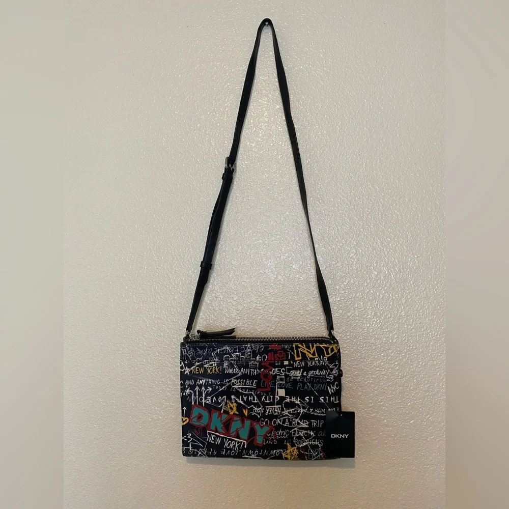 DKNY Graffiti Print Crossbody Bag
